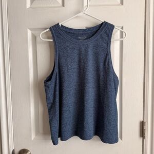 Athleta Heathered Navy Muscle Tank